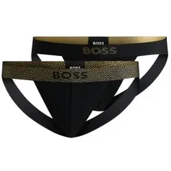 BOSS 2P Jock Strap Gift Schwarz/gold Baumwolle Large Herren