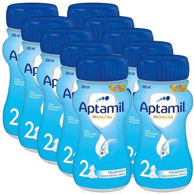 10x Aptamil 2 Folgemilch 10x200 ml Flüssigkeit