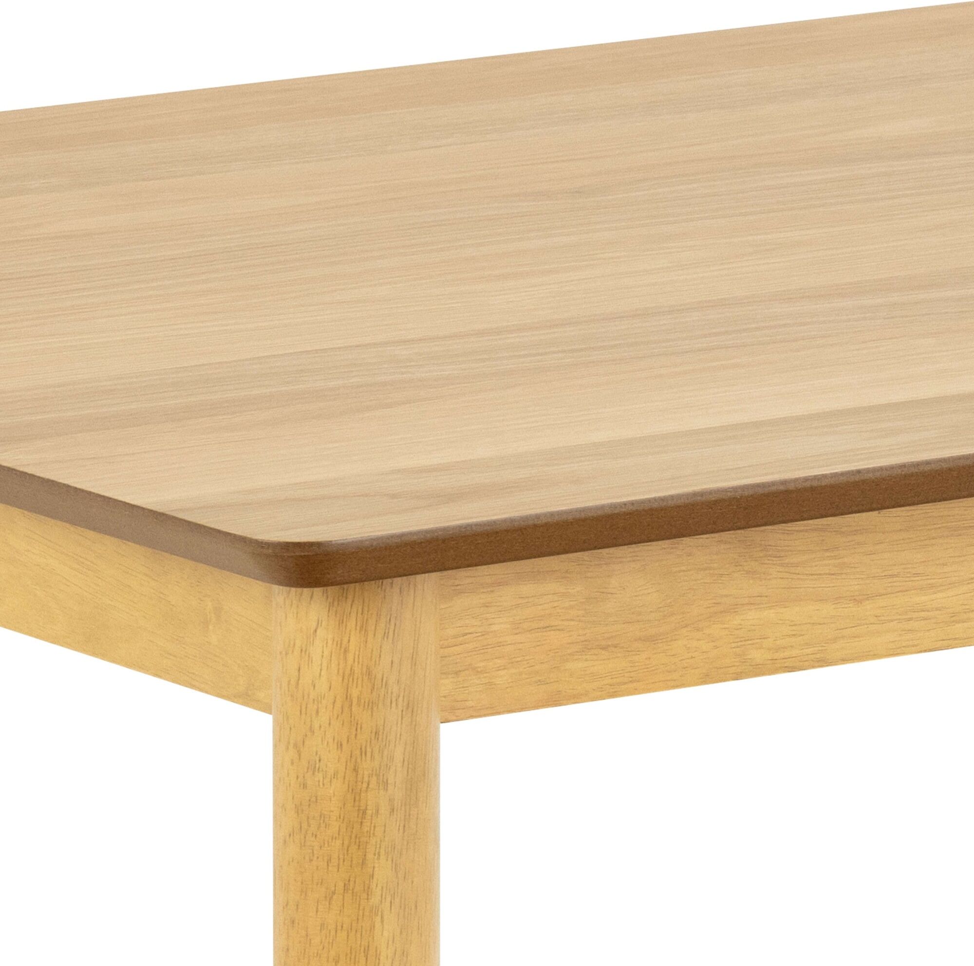 Esstisch ACTONA GROUP "Küchentisch Barlow, lackierte eichenfurnierte Tischplatte", beige (natur), B:120cm H:74,8cm T:80cm, Tische, Esstisch, Gestell aus Massivholz, gebeizt & lackiert, 120x80x74,8 cm natur B/H/T: 120cm x 74,8cm x 80cm