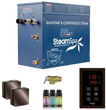SteamSpa Oasis Series 12000-Watts Steam Generator with Continuous Steam Plus Easy Touch Pad