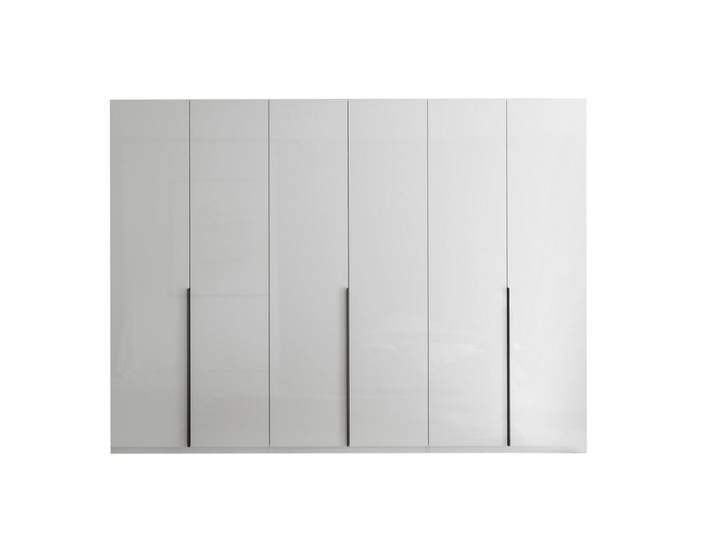 Drehtürenschrank CAMOLEO 302 x 225 x 58 cm Hochglanz Weiß/Weiß...