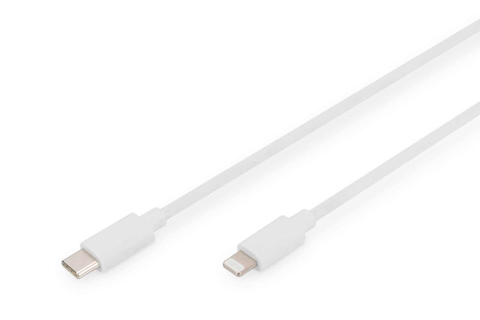 Digitus Lightning auf USB - C - Daten-/Ladekabel, MFI-Zertifiziert DB-600109-020-W