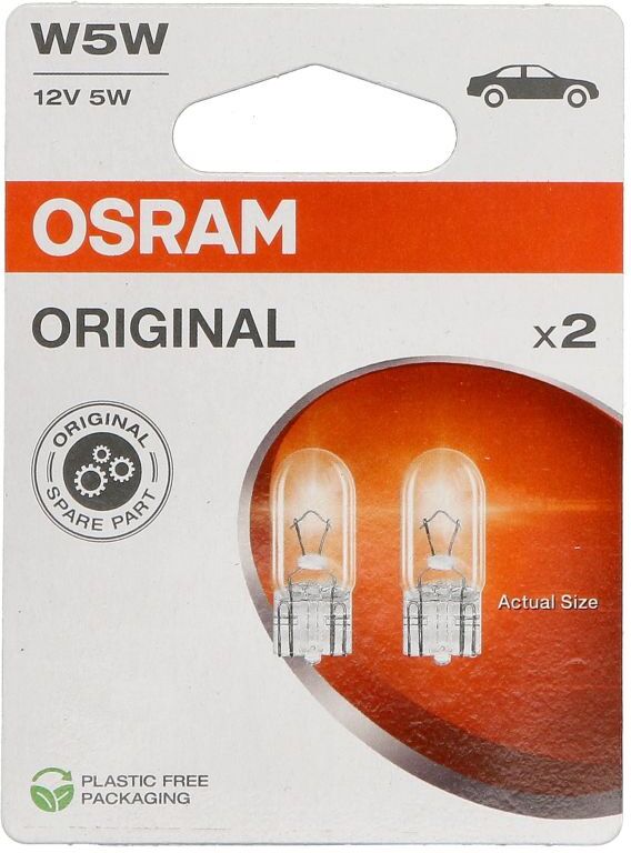 Ams-Osram Hehkulamppu Osram Standard W5w 12v, 5w, 2 Kappale