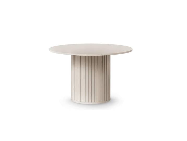 Milino Esstisch, Kaschmir, rund, Säule, 120x75.2x120 cm, Esszimmer, Tische, Esstische, Esstische rund