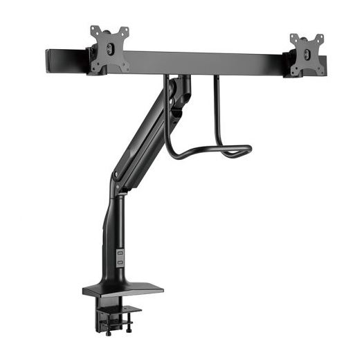 Hagor HA Gasliftarm Dual Vollbeweglicher Monitor-Tischhalter fuer 2x 43-81cm screens max VESA 100x100mm 2x 2,5-10kg Traglast