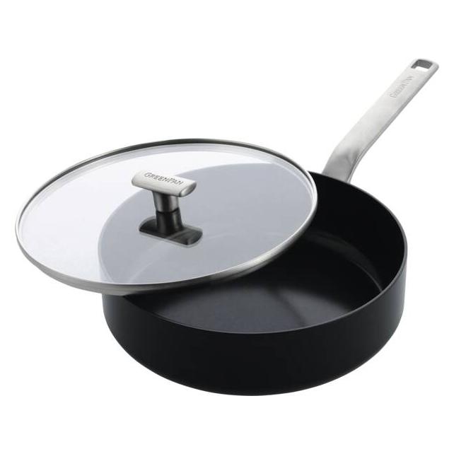 Greenpan Evolution Hapjespan met deksel 26 cm Zwart (CC007086-001) (Bräter + Schmortopf, Aluminium, 26 x 6 cm) (CC007086-001)