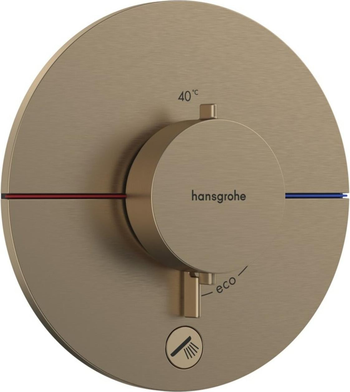 Hansgrohe ShowerSelect Comfort S thermostaat doucheset, wandmontage, geborsteld brons