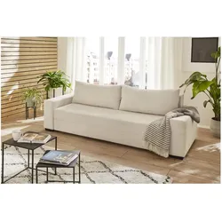 Sun garden, Sofa + Bettsofa, SO210/TRIER Schlafsofa mit Stauraumfunktion und Kissen Cord natur