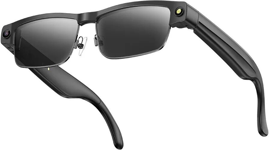 INF Intelligente AI Brille (Schwarzrahmen) mit HD-Kamera & Sprachassistent Schwarz