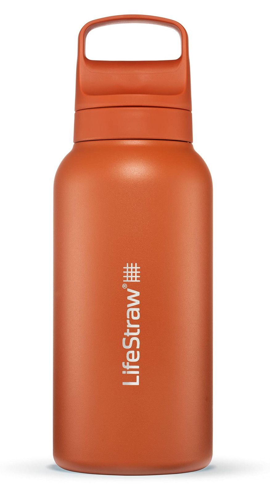 Dripio Waterfilterfles Kyoto, 1 liter, oranje, roestvrij staal