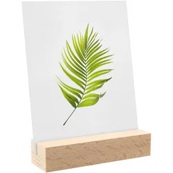 Kartenhalter aus Holz 100 mm | Buche | schräger Einsteckschlitz | natur, Buchenholz
