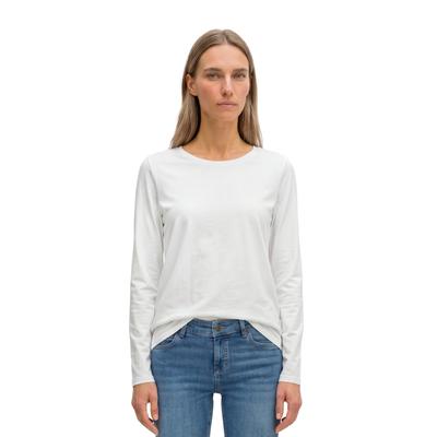Langarmshirt MARC O'POLO "in Organic Cotton-Qualität", Damen, Gr. XXS, weiß, Obermaterial: 100% Baumwolle, unifarben, Basic, regular fit, Rundhals, Shirts Langarmshirt