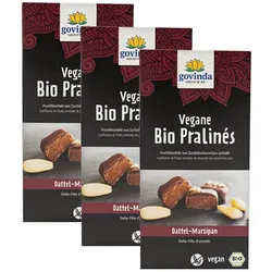 3er-Pack Bio-Pralinés Dattel-Marzipan