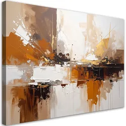 LEINWANDBILD, Abstraktion in Beige, Schwarz und Gold