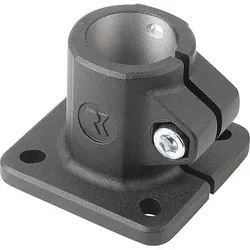 ROHRVERBINDER MIT FUß FÜR LINEAREINHEIT, TYP=40, ALUMINIUM SCHWARZ PULVERBESCHICHTET, KOMP:STAHL