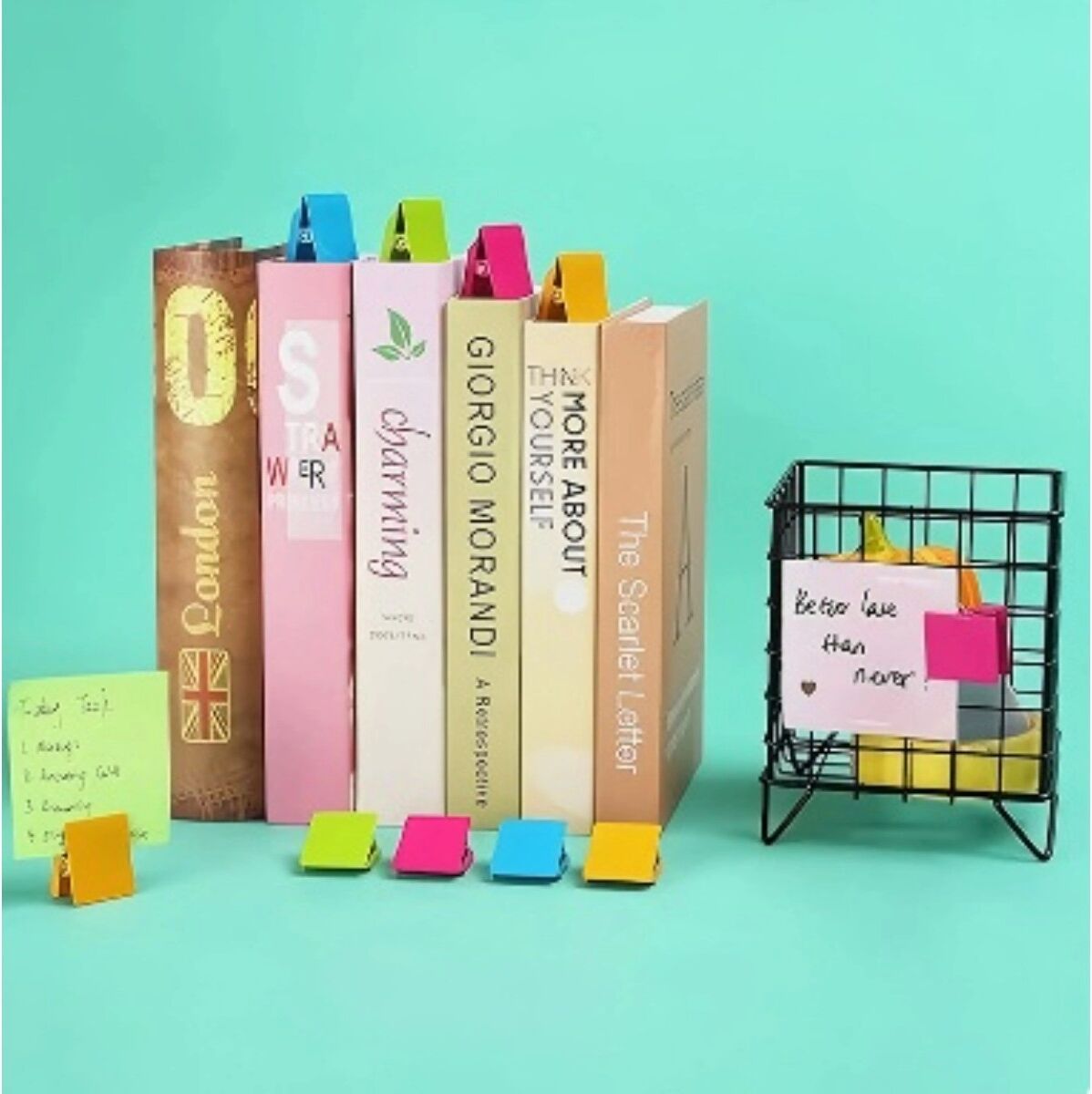 INF Multifunktionales Gummi-Magnetclip-Set, 8 Stück, 4 Farben – Universelle Kühlschrank- und Whiteboard-Organizer-Clips