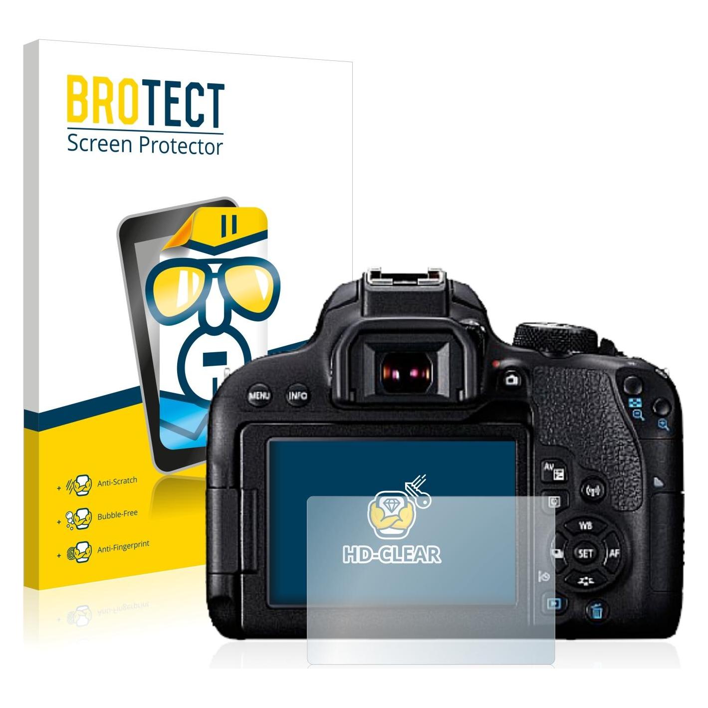 Brotect Schutzfolie für Canon EOS 800D Displayschutz Displayschutzfolie Folie Klar Transparent (1831454)