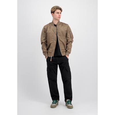 Bomberjacke ALPHA INDUSTRIES "MA-1 VF Light", Herren, Gr. S, grau (taupe), Shell: 100% Nylon. Lining: 100% Nylon, Jacken Bomberjacke
