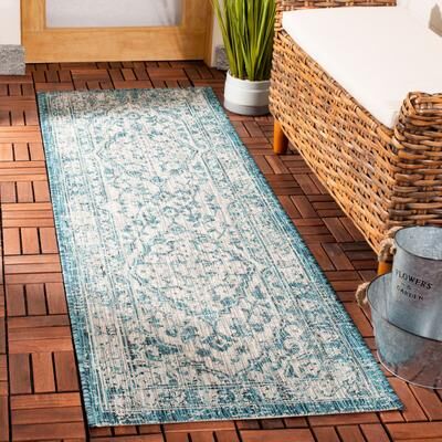 SAFAVIEH Courtyard Jacque Indoor/ Outdoor Waterproof Patio Backyard Rug