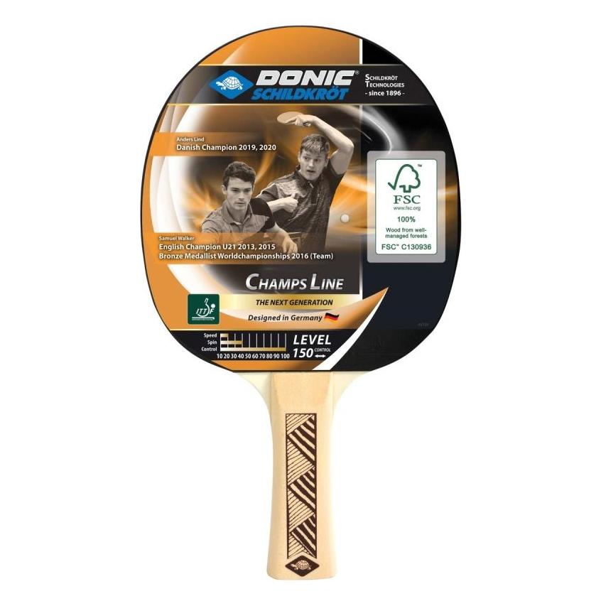 Donic Schildkröt SCHILDKRÖT Tischtennisschläger "Champs Line 150 FSC" wertiger konkaver Holz, Einsteiger-Serie, 5-... (705116)