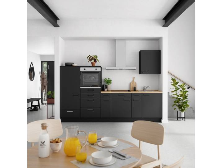 Küchenleerblock Touch Low o. Geräte Schwarz
