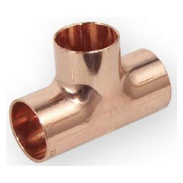 Viega 100476 T-Stück Modell 95130 I/I, Kupfer 22 mm - 1 Stück (T-Verbindung) (100476)