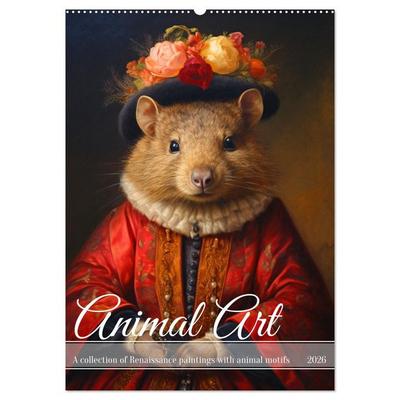 Animal Art - A collection of Renaissance paintings with animal motifs (Wall Calendar 2026 DIN A2 portrait), CALVENDO 12 Month Wall Calendar