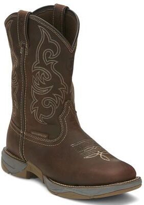 "Tony Lama Junction 11"" WP Square Toe - Mens 12 Brown Boot E2"