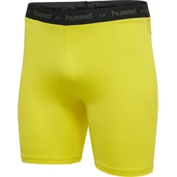 HUMMEL HML FIRST PERFORMANCE TIGHT SHORTS blazing yellow S