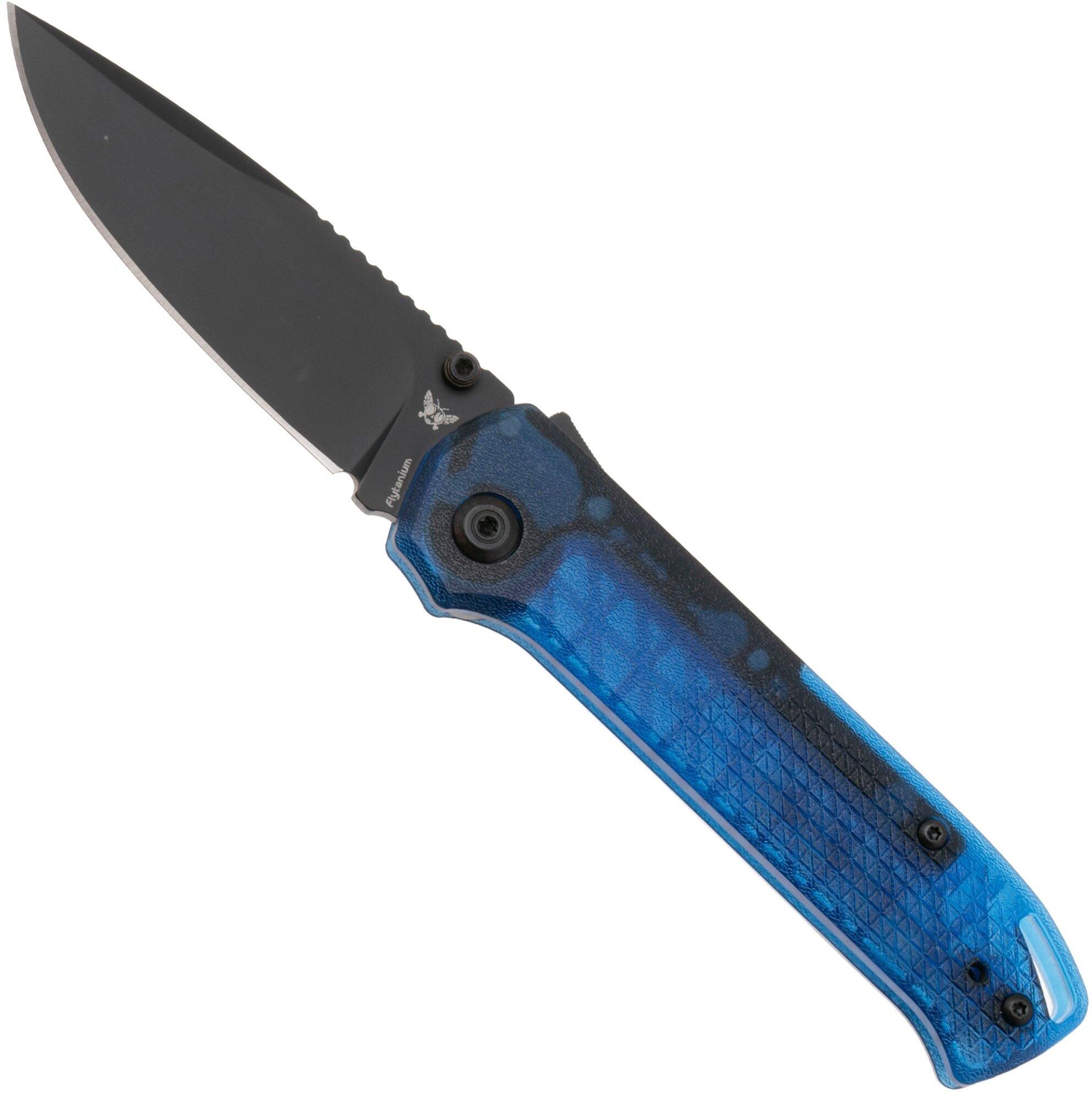 Flytanium Arcade Lite FLY-1395BB, DLC AUS-10A, Blue Polycarbonate, coltello da tasca