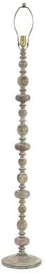 Peyton Wood Floor Lamp with Shade - Natural, Drum Linen Off White - Ballard Designs