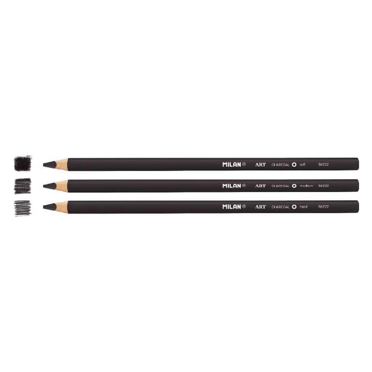 Milan Kohlestift Art 3 Stk. MAILAND (4 mm, Hart, Mittel, Weich, 3x) (42832981)