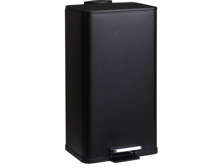 Bathroom solutions Mülleimer aus Metall Delta 30 l 33/31/60 cm, Schwarz, 31x60x33 cm, Badaccessoires, Abfalleimer