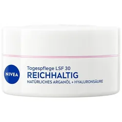 2x Nivea, Gesichtscreme, Reichhaltige Tagespflege LSF 30 (50 ml, Tagescreme, SPF 30)
