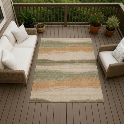 Addison Rugs Machine Washable Indoor/ Outdoor Ombre Aurora Chantille Rug