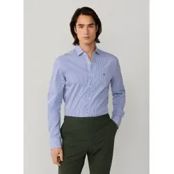 Hackett London für Herren. HM3010537 bengala gestreiftes hemd city fit tailliert blau (XXL), Lässig, Party, Baumwolle, Klassisch, Langarm