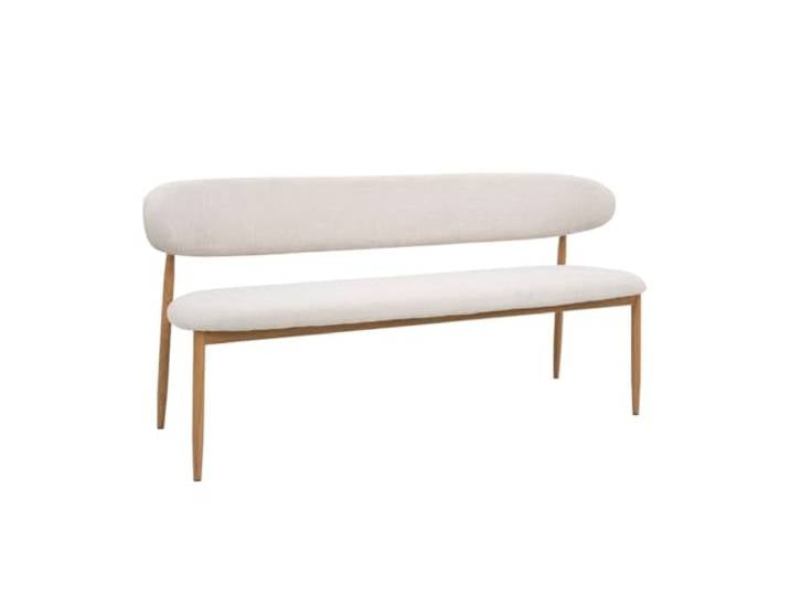 Giga Meubel Esszimmerbank Alexia 200 cm Beige/Natur mit Rückenlehne