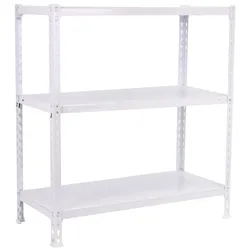 SimonRack Ecoclick schraubenloses Metallregal 3 Böden. Farbe WEISS 900x1100x300 mm
