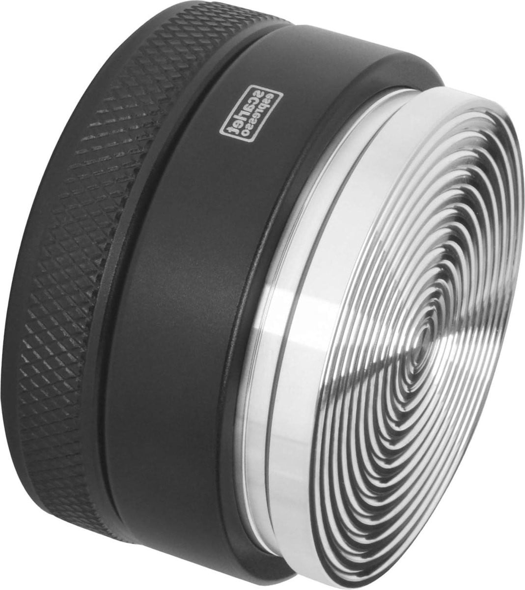 Grande Flat Espresso Tamper met 3D-groeven, 53 mm, Zilver/RVS