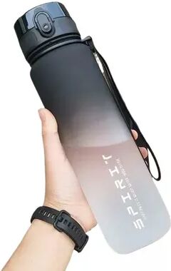 Quick Pick Pro HydraGo Leakproof Sports Water Bottle For Gym Travel & Outdoor Fitness black White 650ml