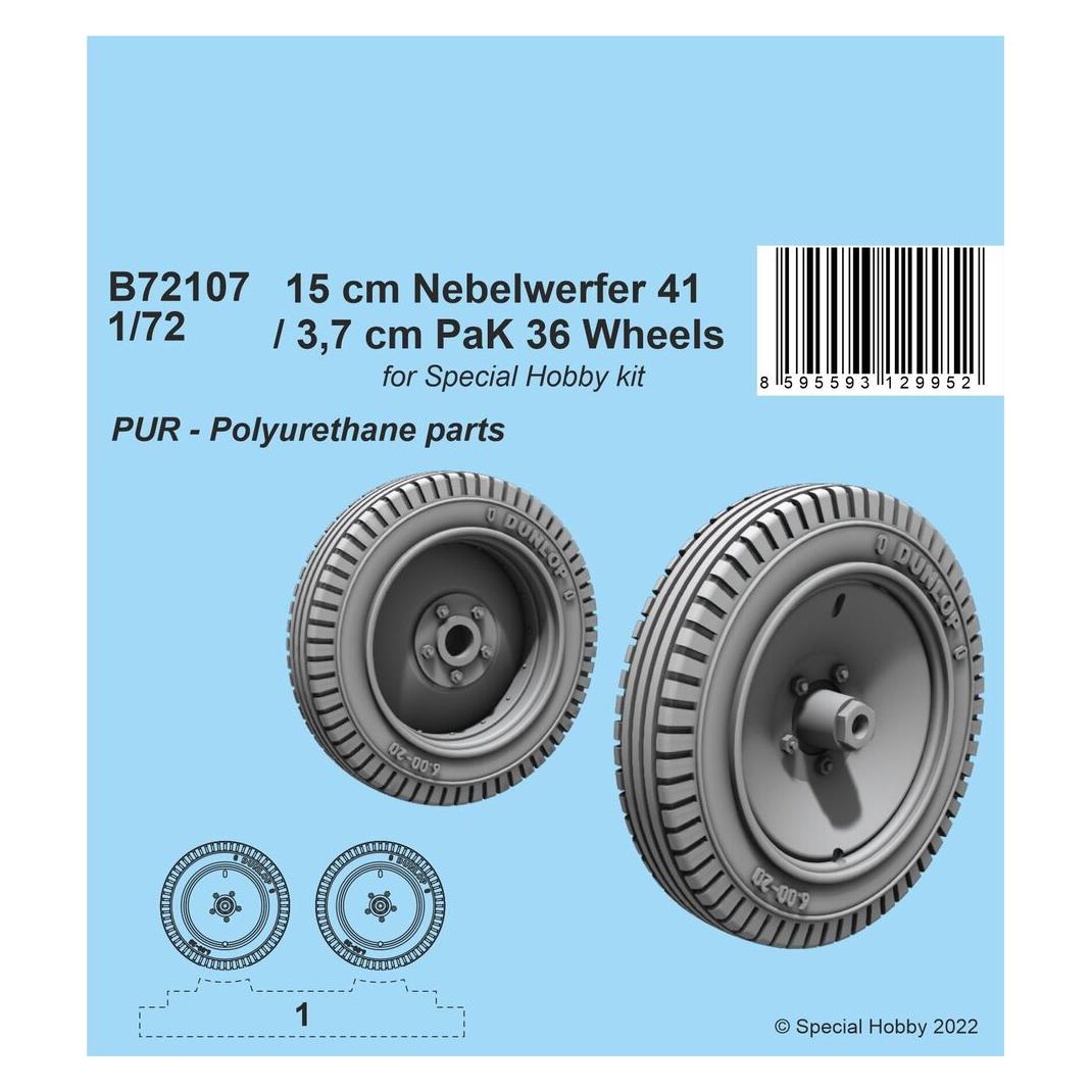 CMK 15 cm Nebelwerfer 41 / 3,7 cm PaK 36 Wheels (129-B72107)