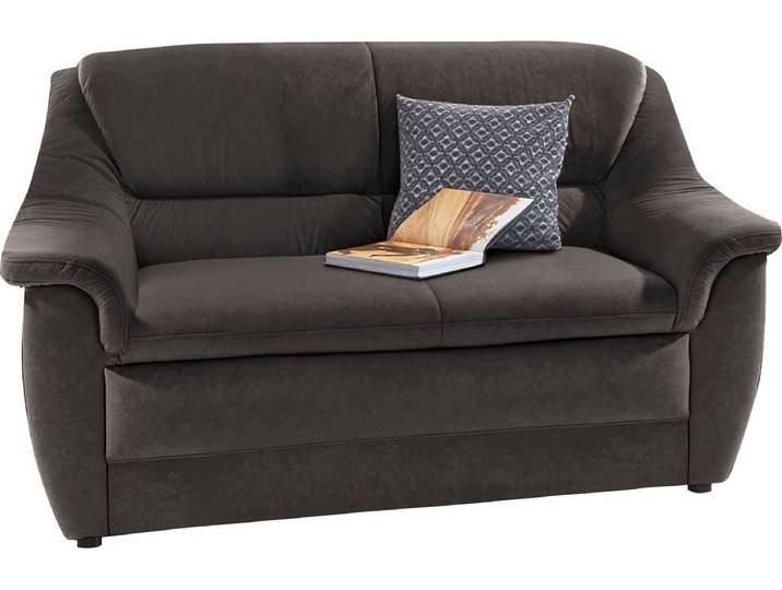2-Sitzer DOMO COLLECTION Lale formschönes und komfortables Sofa, zeitlos und elegant , grau (anthrazit), B:148cm H:88cm T:93cm, Struktur (100% Polyester);Microfaser PRIMABELLE (100% Polyester);Struktur grob (85% Polyester, 15% Polyacryl), Sofas, 2-Sitzer, optimal für kleinere Räume