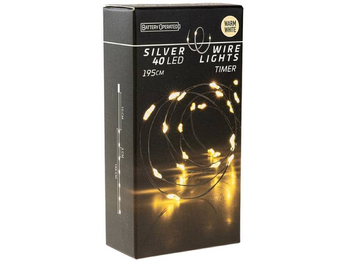 Lichtergirlande NEVA Weiss 195cm