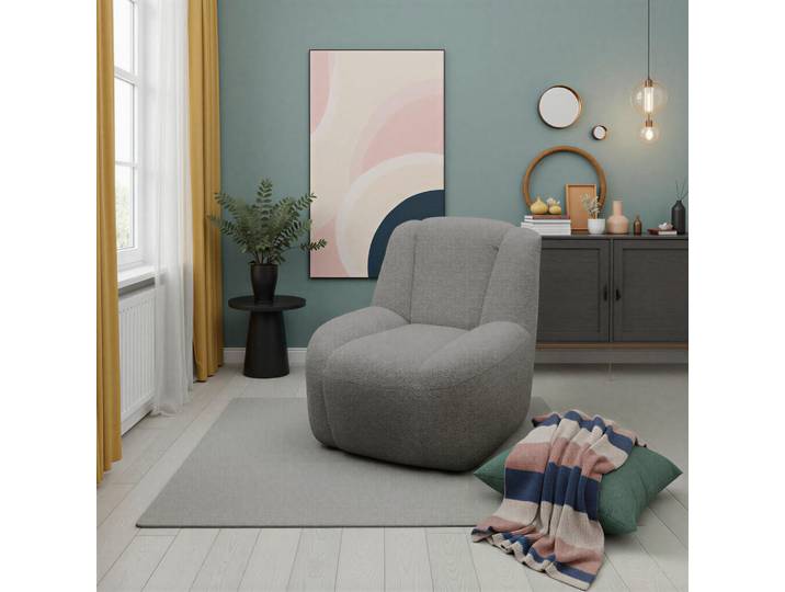 Livetastic Sessel 100 034, Graphit, Kunststoff, 77x82x93 cm, Made in EU, FSC Mix, Wohnzimmer, Sessel, Sonstige Sessel