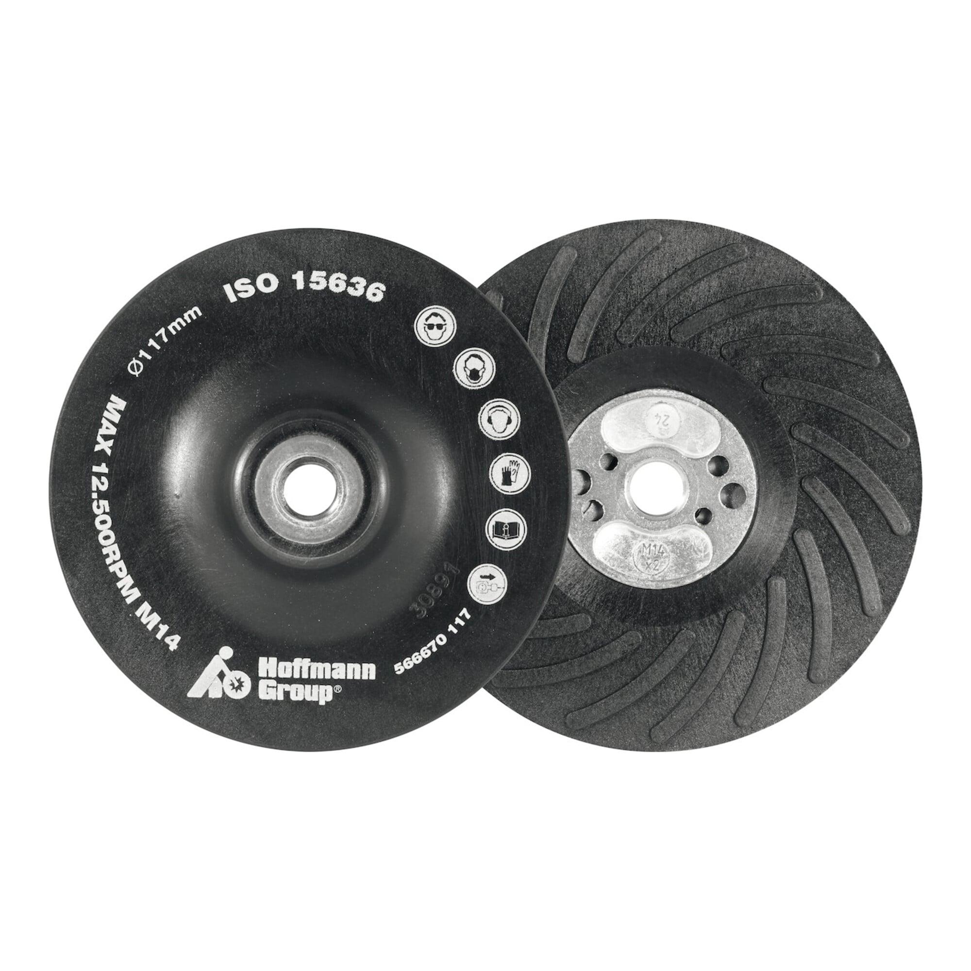 HOLEX ISO-Stützteller mit Spannmutter M14 mittelhart/gerippt Ø 172 mm (566670 172)