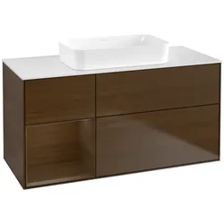 Villeroy und Boch Finion Waschtischunterschrank G701GNGN 120x60,3x50,1cm, Regal rechts Walnut veneer, Walnut veneer