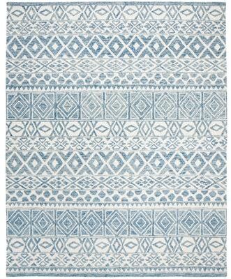 Lauren Ralph Lauren Handmade Theresa Blue Geometric Wool Area Rug