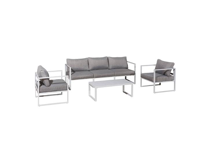 Salon de jardin 5 personnes Sevilla Blanc