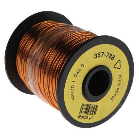 RS PRO Kupferlackdraht 1,0mm PU isoliert 80m (80 m) (357788)