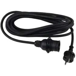 Brafab Lampenkabel CORD Schwarz, 5 m, E27, IP44 - Abverkauf